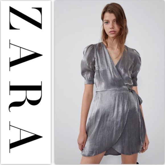 ⬅️ Zara Metallic Effect Dress NWT ➡️ - Picture 4 of 9